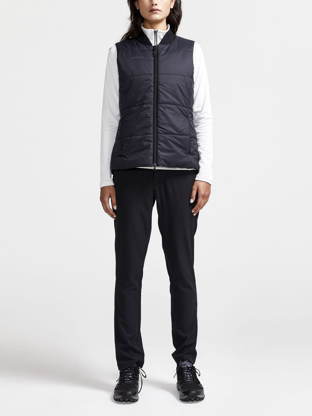 Core Light Padded Sleeveless Jacket - Black - Women