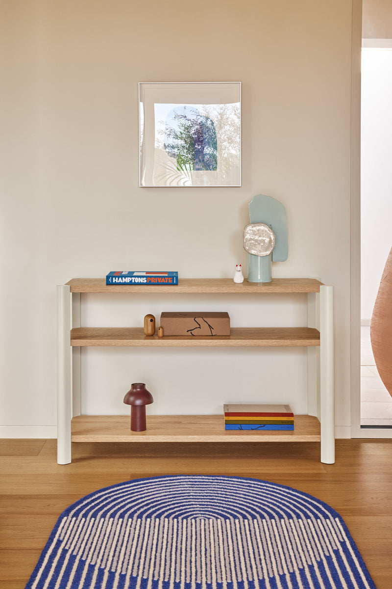 Bona - Étagère 120 Cm 3 Étagères - Chêne & Crème