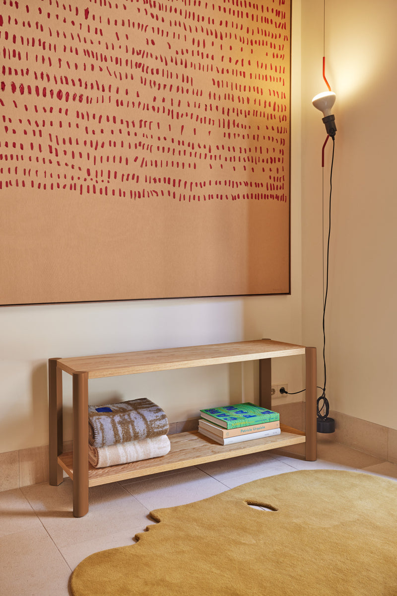 Bona - Étagère 120 Cm 2 Étagères - Chêne & Argile