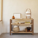 Bona - Étagère 120 Cm 3 Étagères - Chêne & Argile