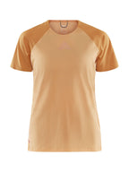 T-Shirt Manches Courtes De Trail Pro - Peach-Deser - Femme