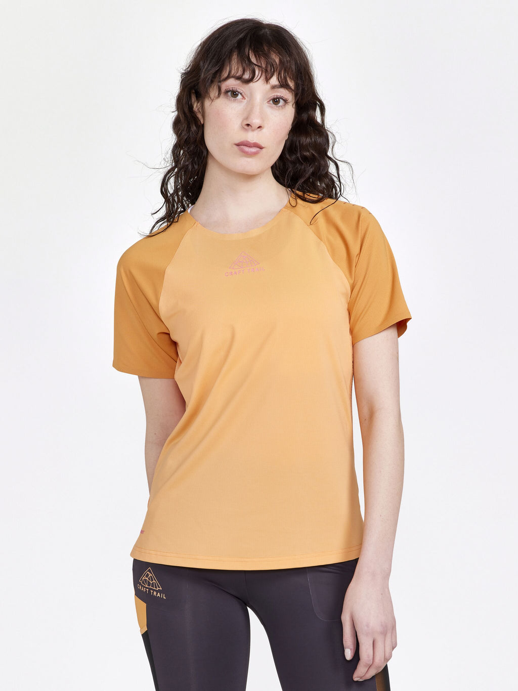 T-Shirt Manches Courtes De Trail Pro - Peach-Deser - Femme