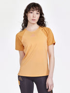 T-Shirt Manches Courtes De Trail Pro - Peach-Deser - Femme