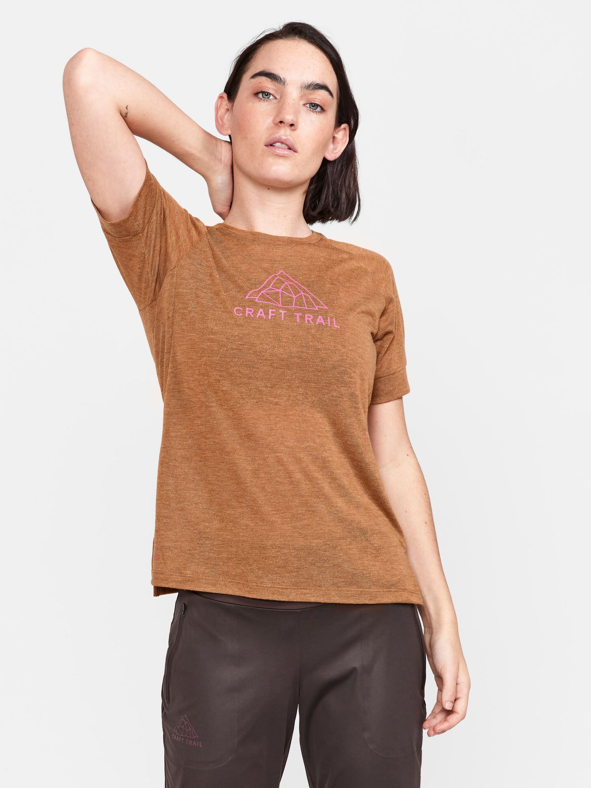 T-Shirt Manches Courtes Laine Adv Trail - Roots- - Femme