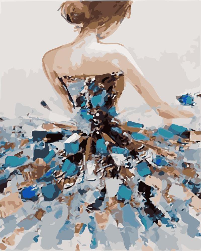 Pintura por números - Bailarina clásica de espaldas