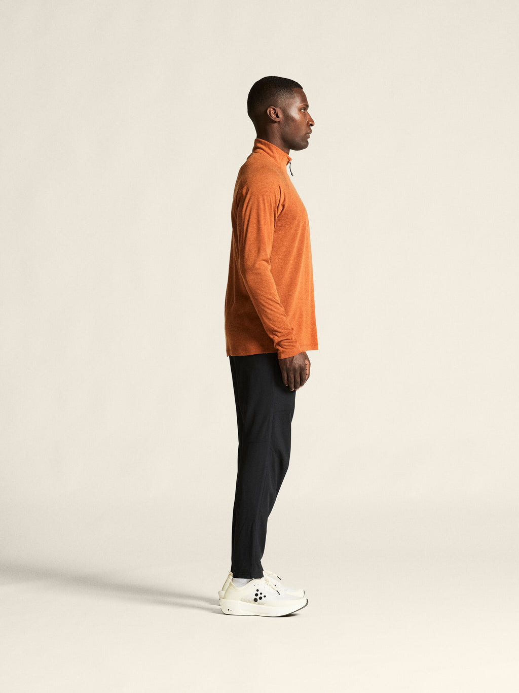T-Shirt Manches Longues Laine - Buff/Melange - Homme