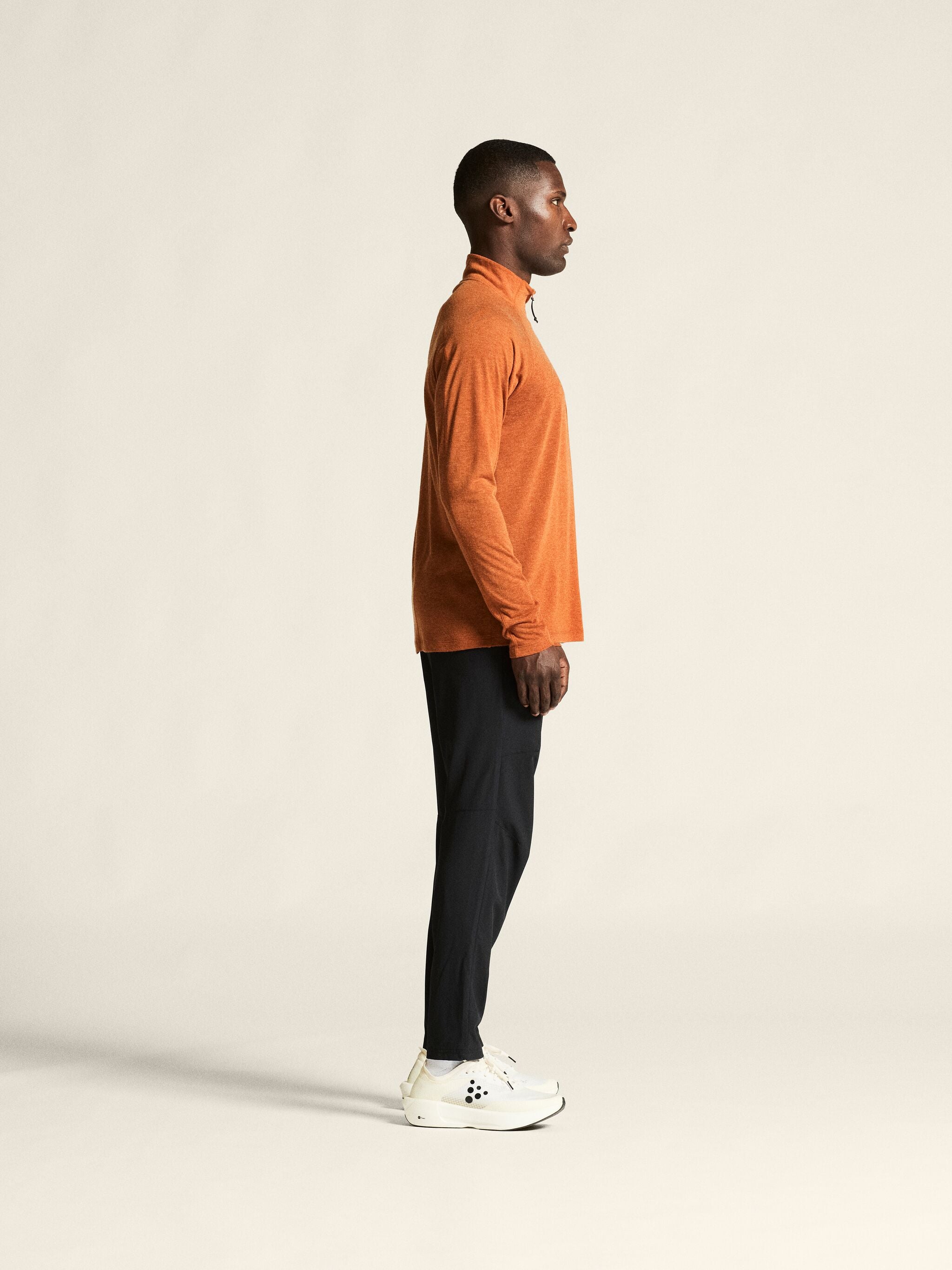 T-Shirt Manches Longues Laine - Buff/Melange - Homme