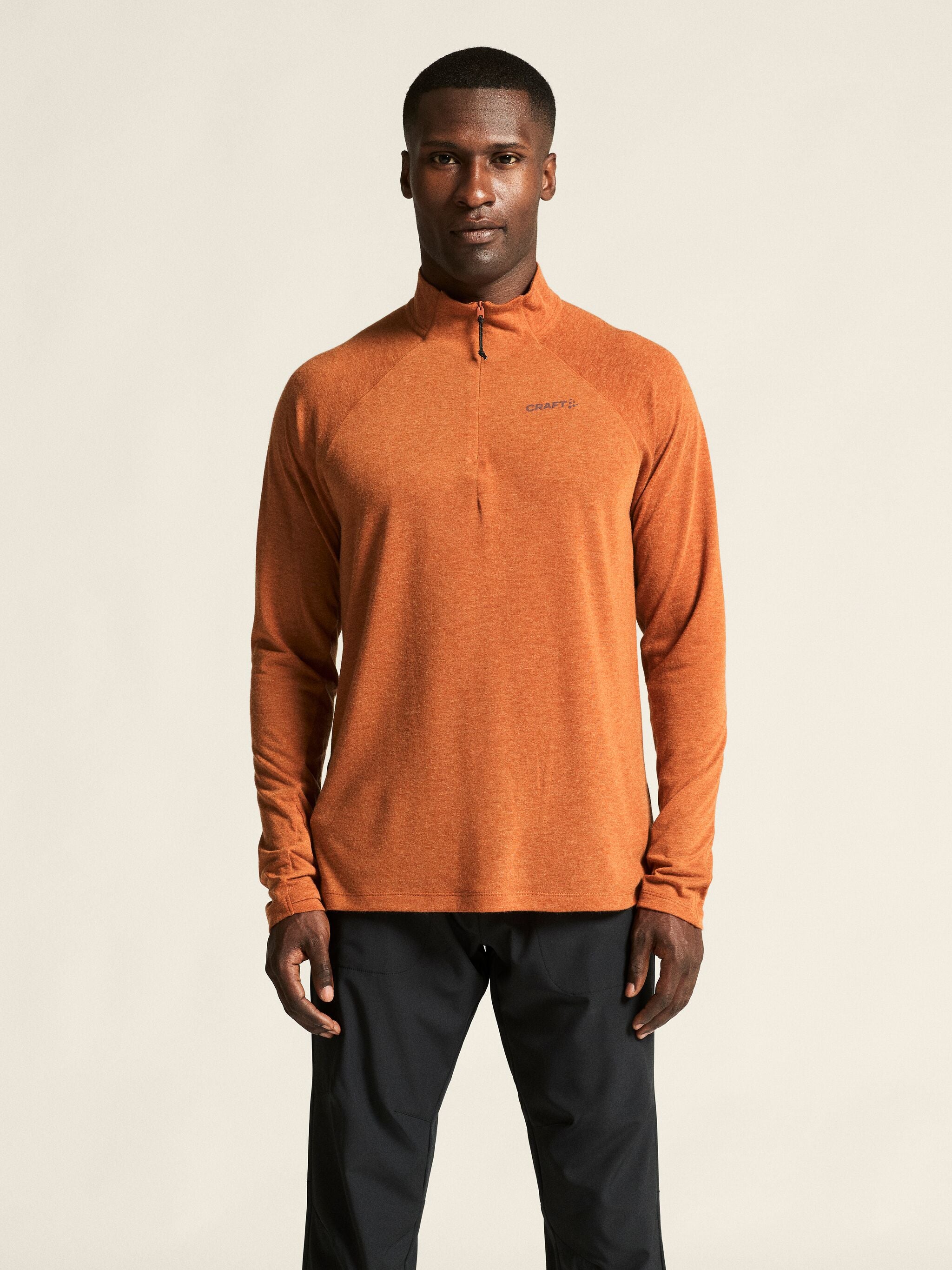T-Shirt Manches Longues Laine - Buff/Melange - Homme