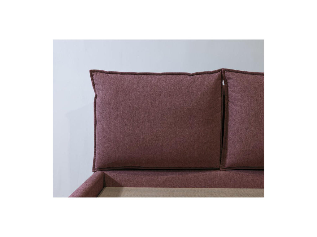 Garance - Cama con arcón con cabecero efecto almohada