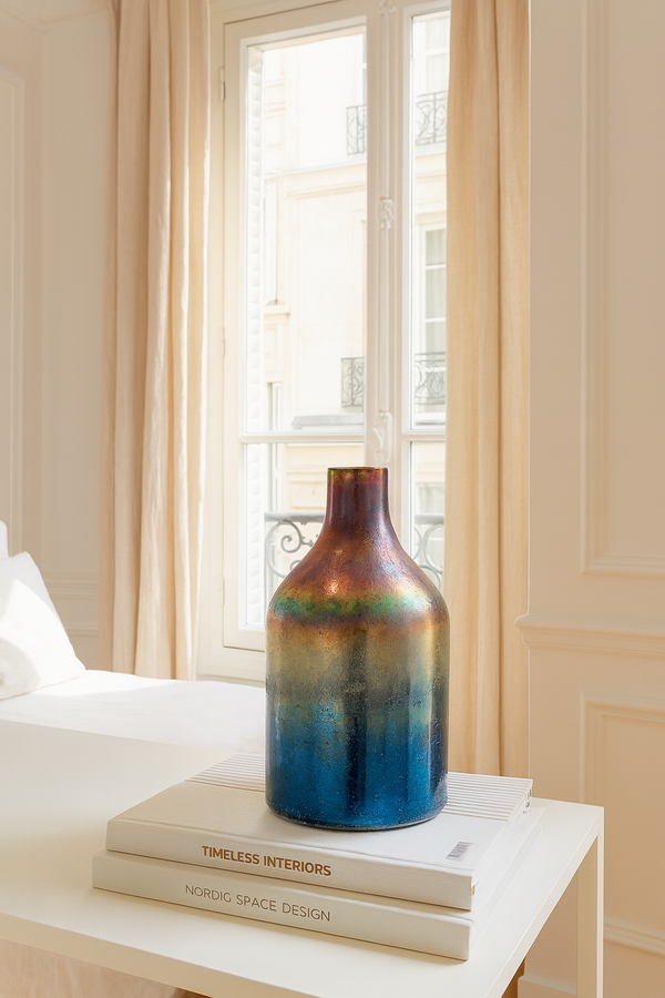 Sunset - Vase med blå og rosa toner - Glas
