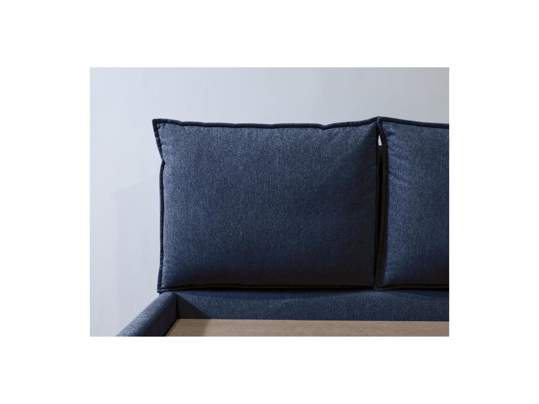 Garance - Cama con arcón con cabecero efecto almohada