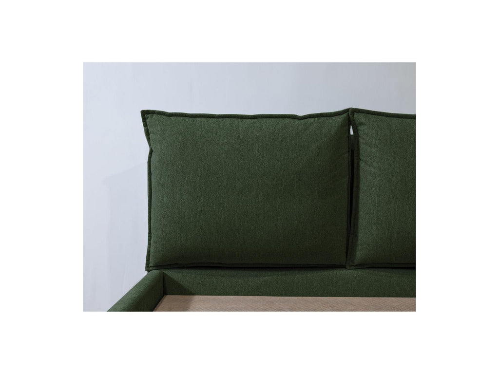 Garance - Cama con arcón con cabecero efecto almohada