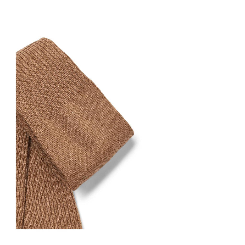 Robin Ribbed Wool Tights - Caramel - Unisex