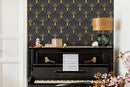 Papier Peint 1925 - Dark gray Anthracite Gold