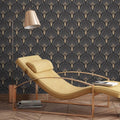 Wallpaper 1925 - Dark Grey Anthracite Gold