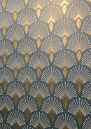 Papier Painted 1925 - Dark blue Gilded