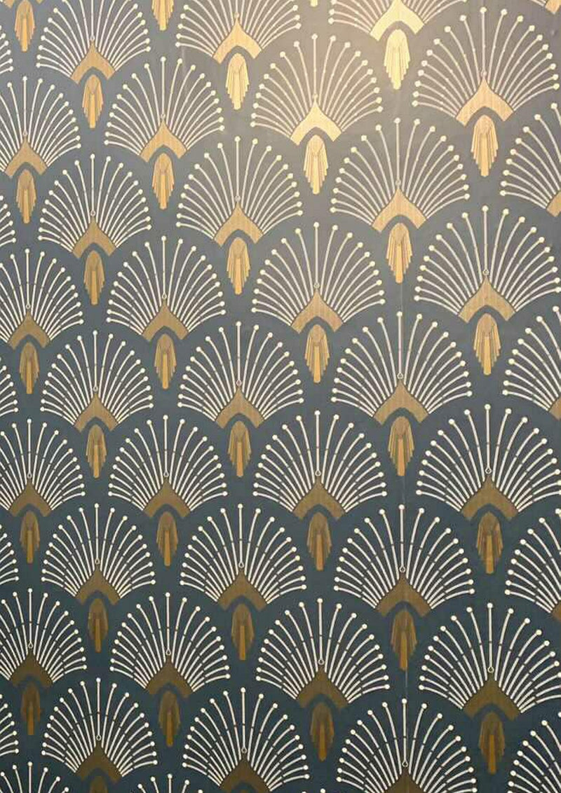 Papier Painted 1925 - Dark blue Gilded