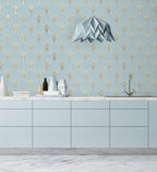 Wallpaper 1925 - Light Blue Gold