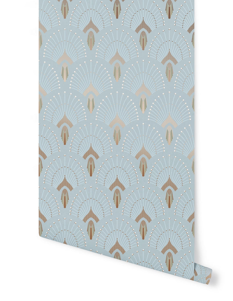 Papier Painted 1925 - Light blue Gold