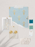 Wallpaper 1925 - Light Blue Gold