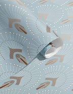 Wallpaper 1925 - Light Blue Gold