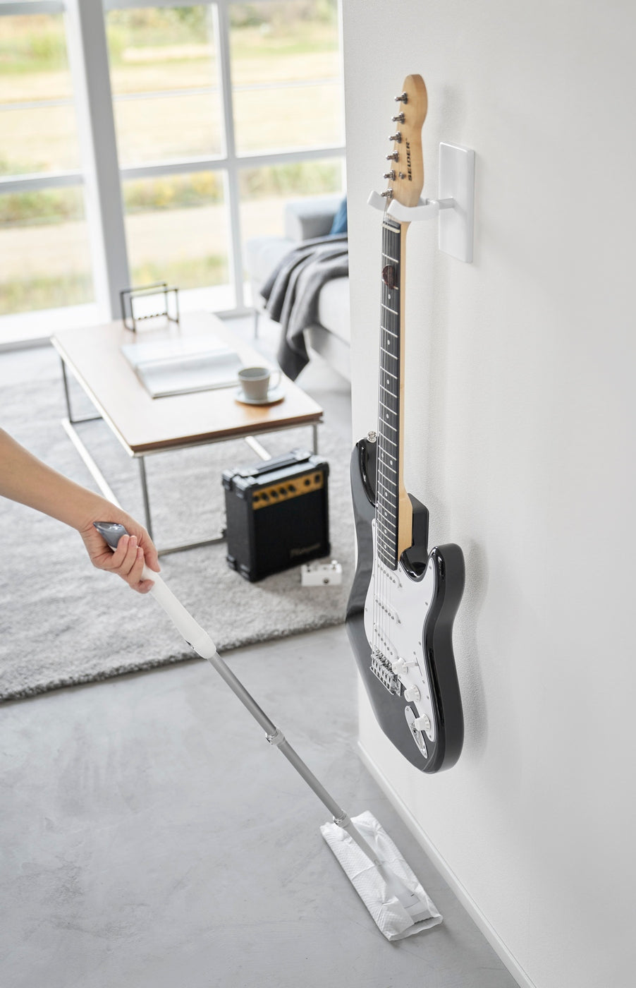 Support Mural Pour Guitare Tower - Blanc