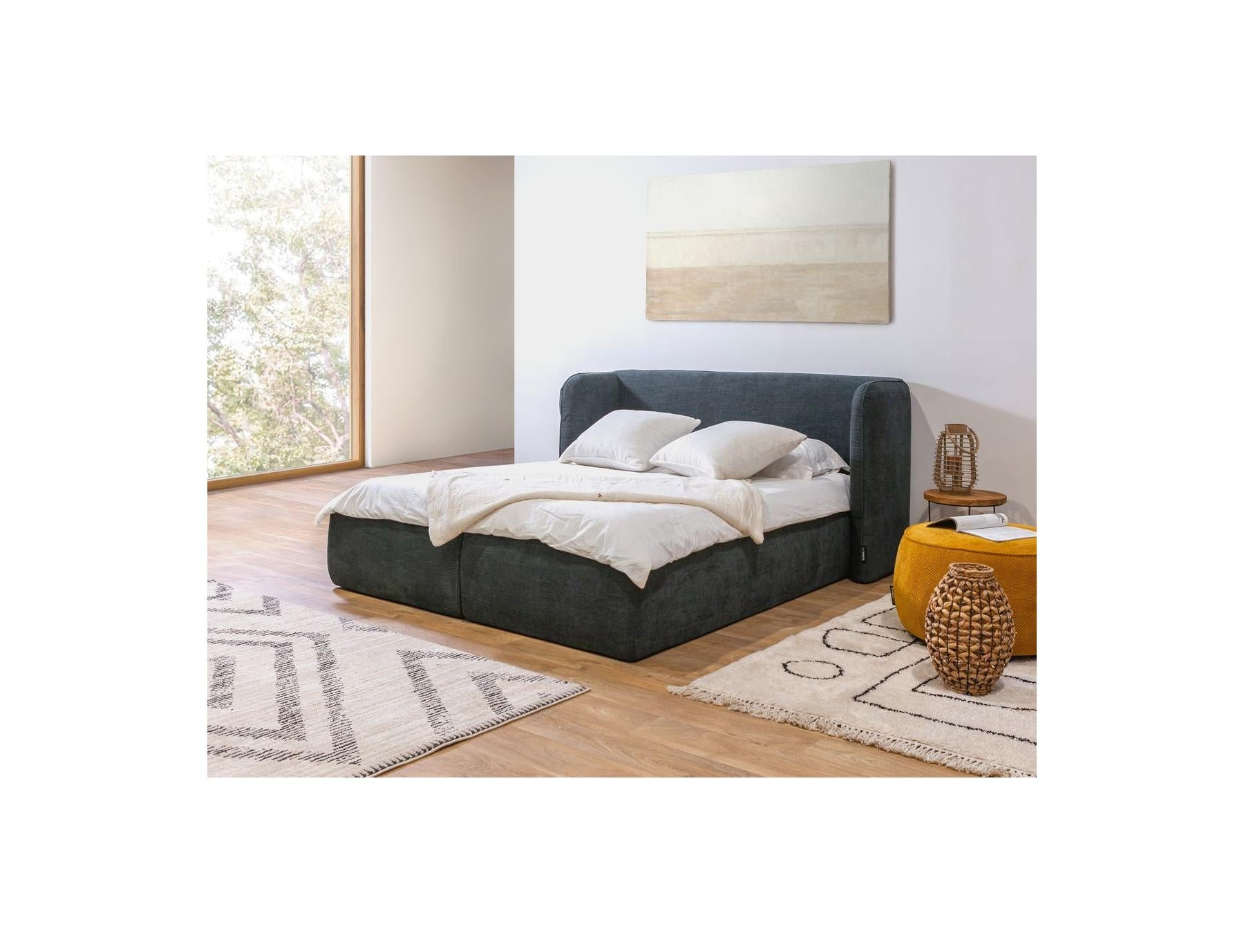 Louise - Ottoman Bed with Padded Headboard