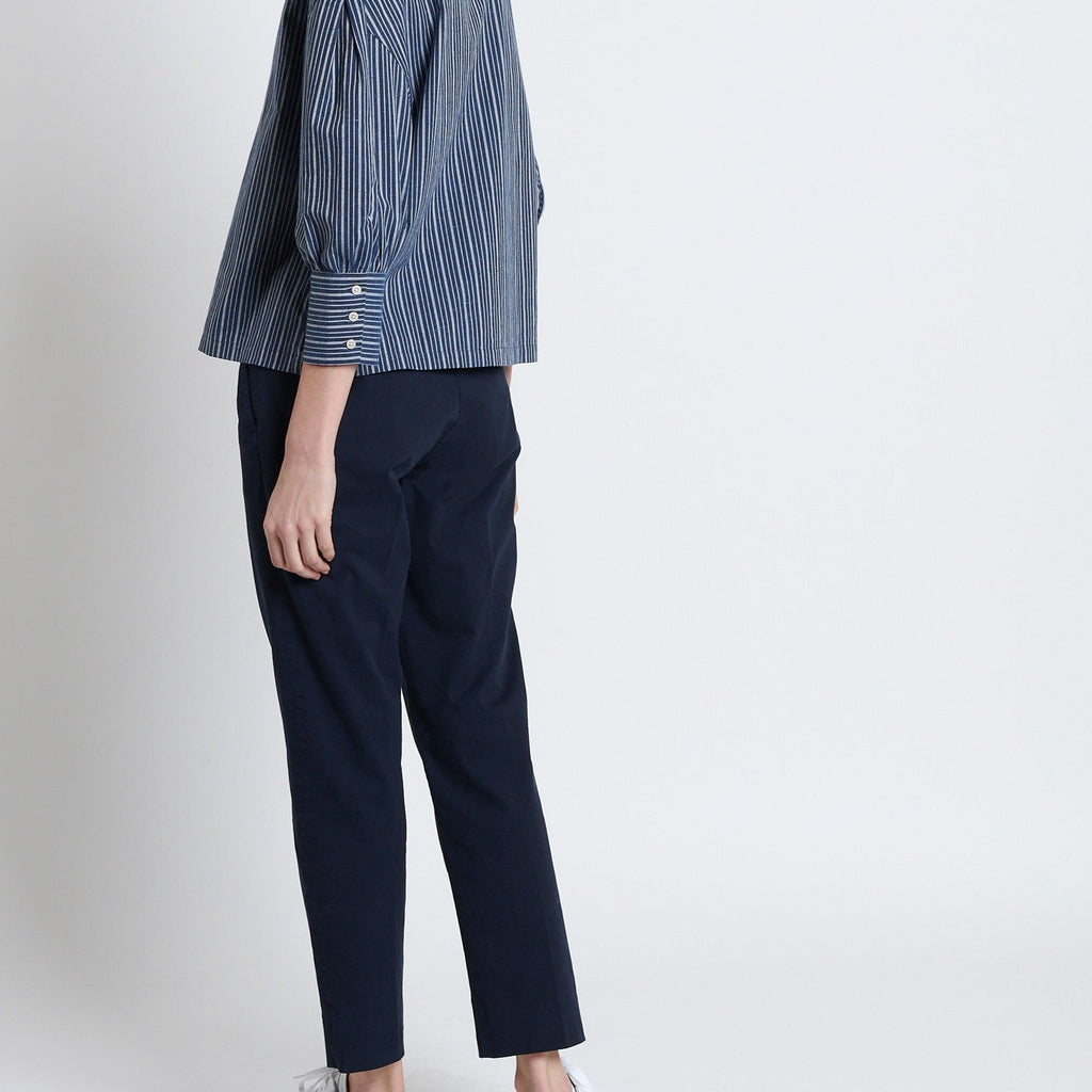 Maison Standards - Chino ligero de algodón - Azul - Mujer