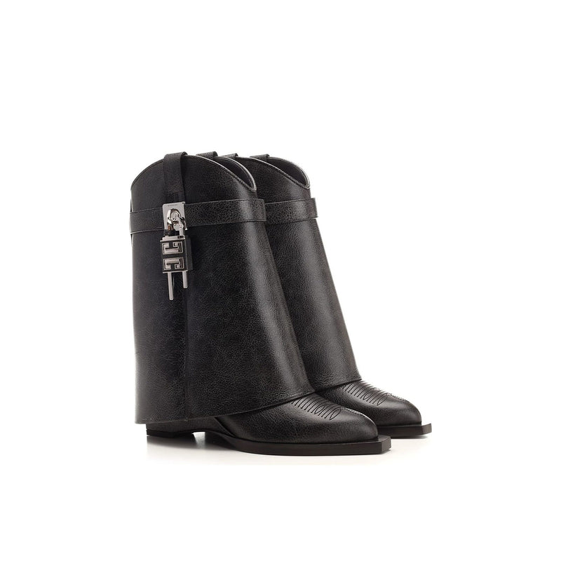 Bottes - Givenchy Shark Lock Cowboy  - Black