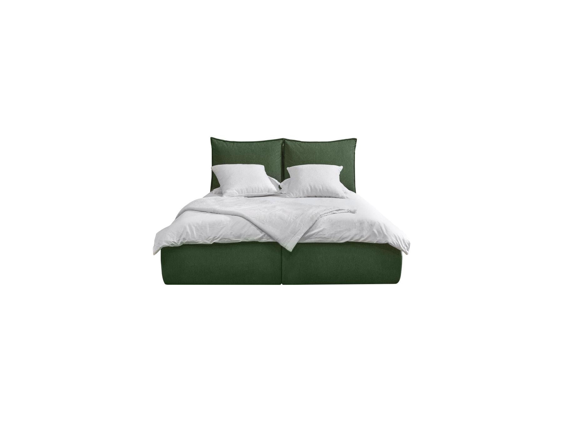 Garance - Cama con arcón con cabecero efecto almohada