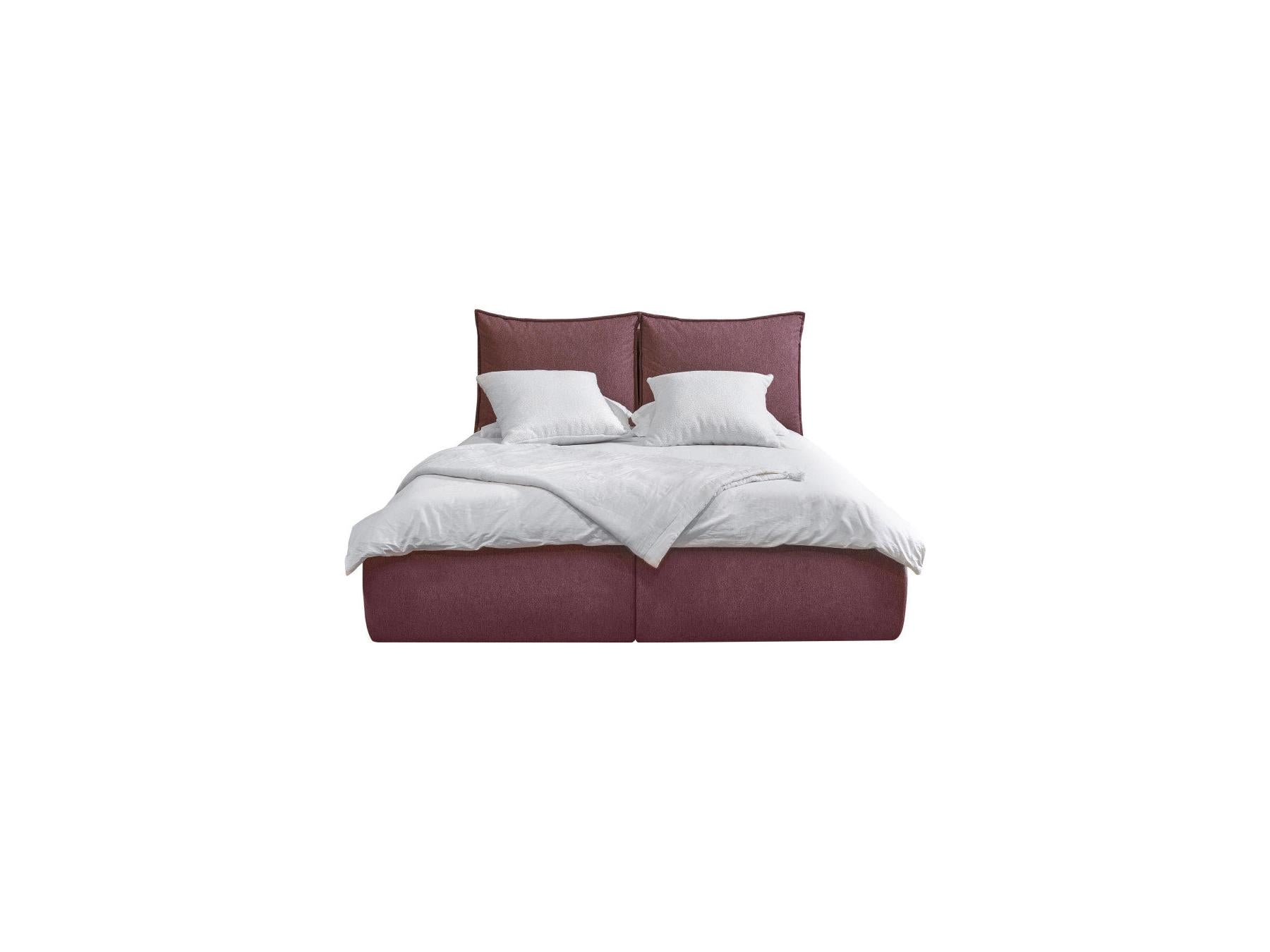 Garance - Cama con arcón con cabecero efecto almohada
