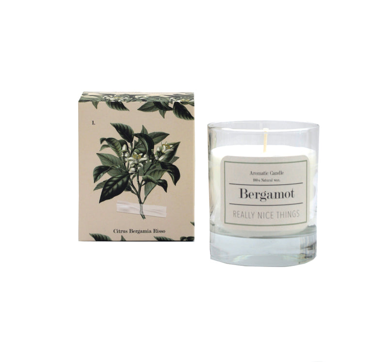 Bougie Parfumée Bergamote - Blanche