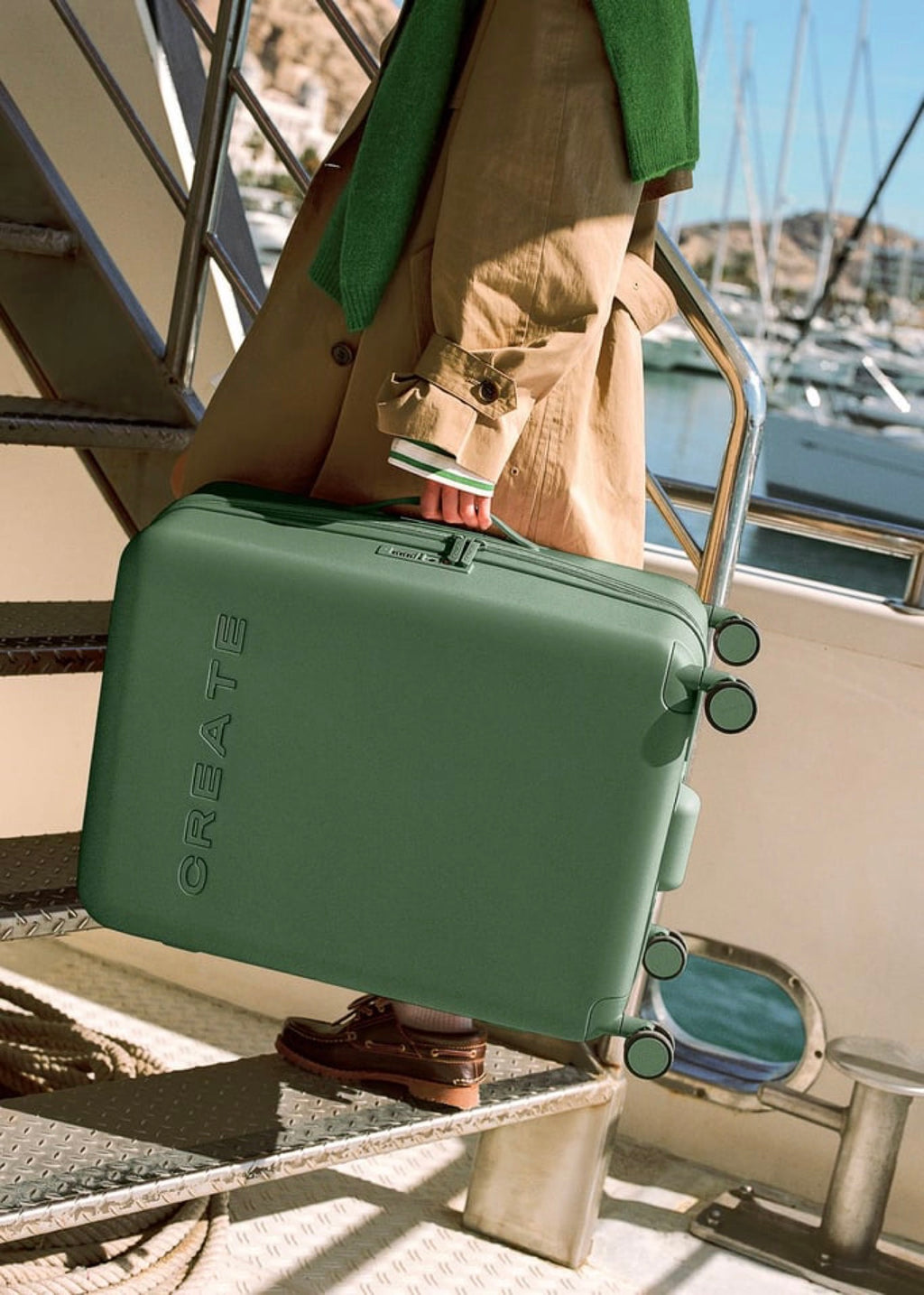 Luggage Studio - Maleta Rígida De Policarbonato - Talla M - Salvia