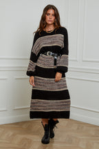 Vestido estilo suéter - Negro