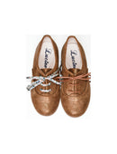 Chaussures Derbies À Lacets Fille Capucine - Cuir Camel Irisé - Fille