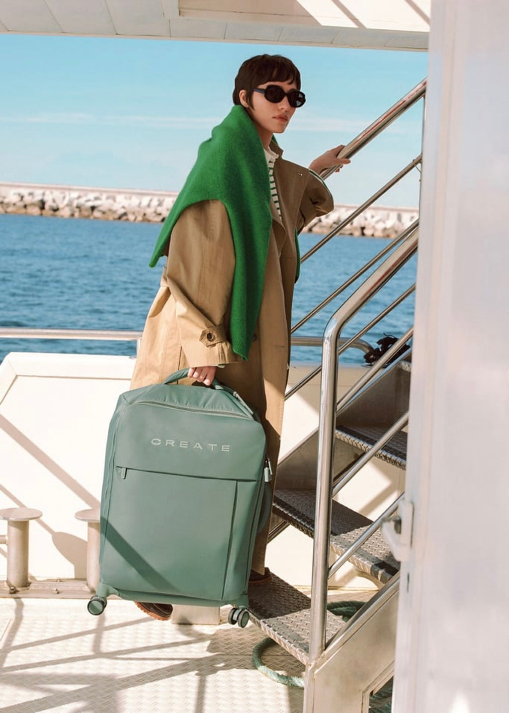 Luggage Studio Soft - Valise Souple - Taille M - Sauge