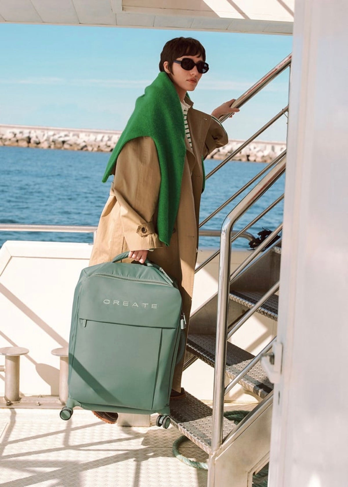 Luggage Studio Soft - Valise Souple - Taille M - Sauge