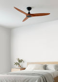 Wind Century - Ventilateur De Plafond En Bois 40W Silencieux - Noir/Bois Foncé