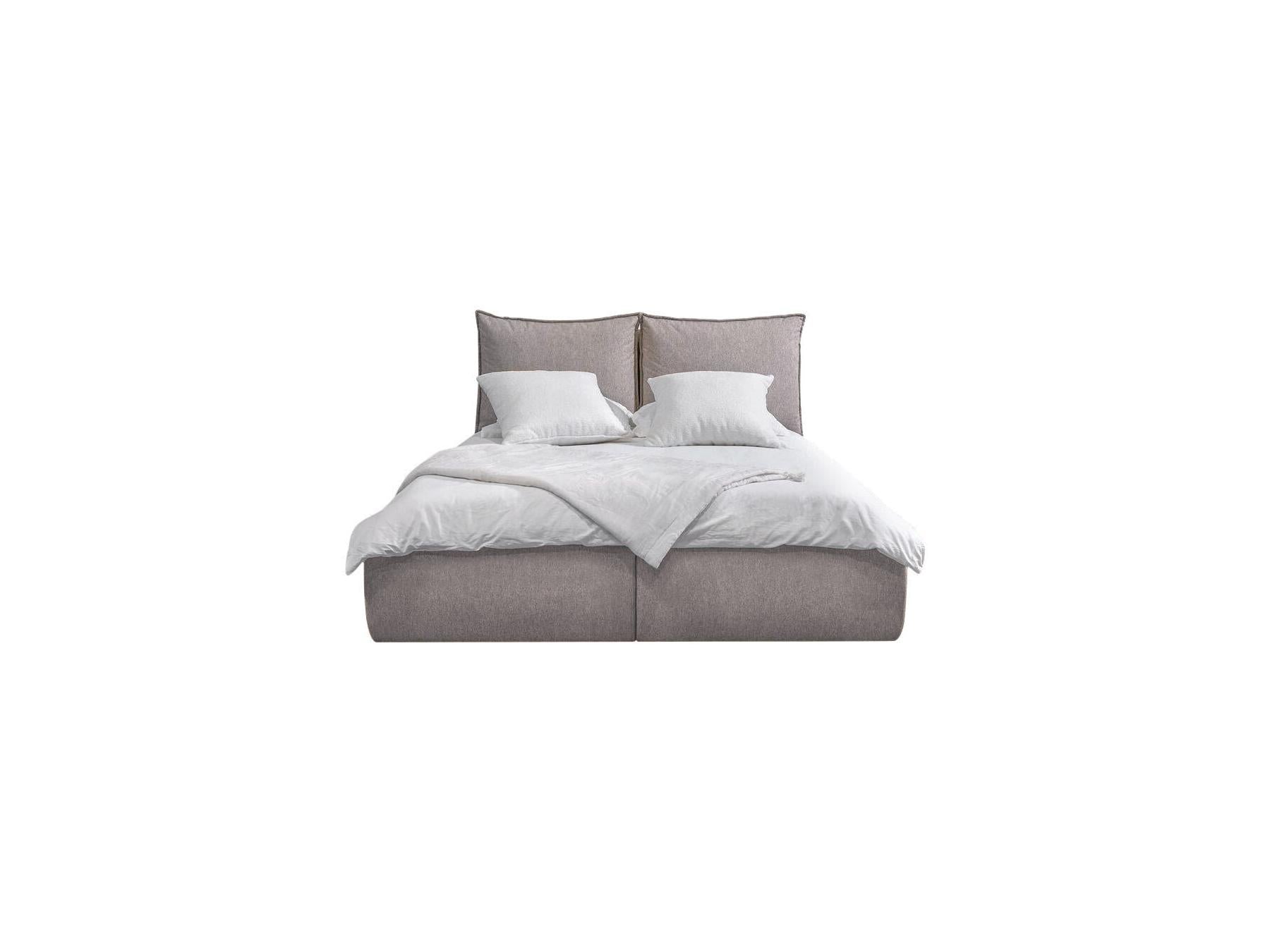 Garance - Cama con arcón con cabecero efecto almohada