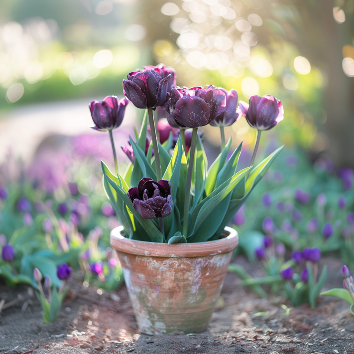 Set of 15 Black Hero Tulips – Outdoor Plant
