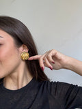 Pendientes Vintage - Redondos Dorados Texturizados