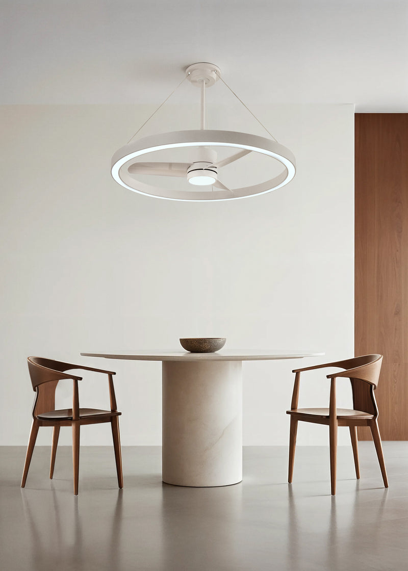 Wind Halo - Ventilateur De Plafond 36W Silencieux Ø108cm Avec Anneau Lumineux LED