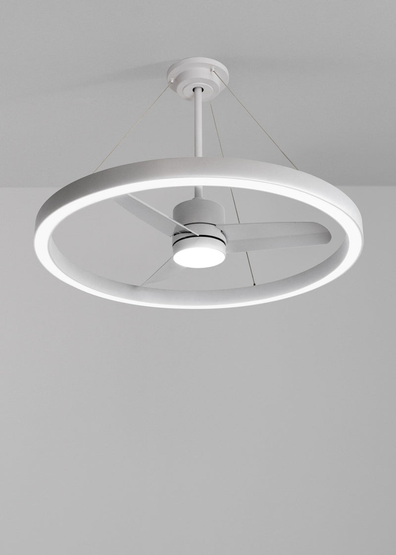Wind Halo - Ventilateur De Plafond 36W Silencieux Ø108cm Avec Anneau Lumineux LED