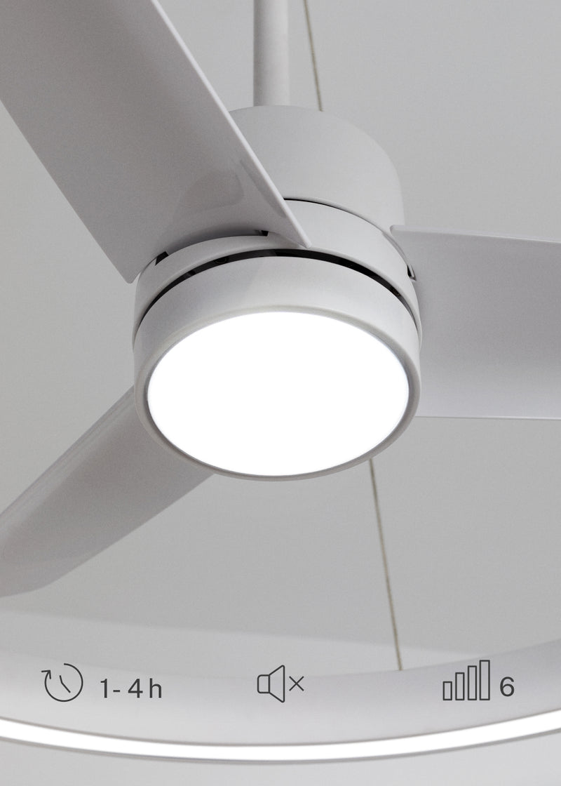 Wind Halo - Ventilateur De Plafond 36W Silencieux Ø108cm Avec Anneau Lumineux LED