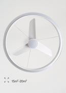 Wind Halo - Ventilateur De Plafond 36W Silencieux Ø108cm Avec Anneau Lumineux LED