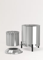 Fire Pit Compact - 1.5 Kw Outdoor Table Brazier with Smokeless Pellet - Stainless Steel