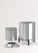 Fire Pit Compact - 1.5 Kw Outdoor Table Brazier with Smokeless Pellet - Gray