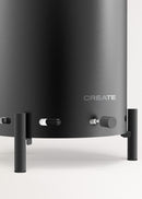 Fire Pit Compact - 1.5 Kw Outdoor Table Brazier with Smokeless Pellet - Black