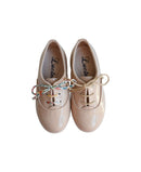 Chaussures Derbies À Lacets Fille Capucine - Cuir Vernis Rose Nude - Fille