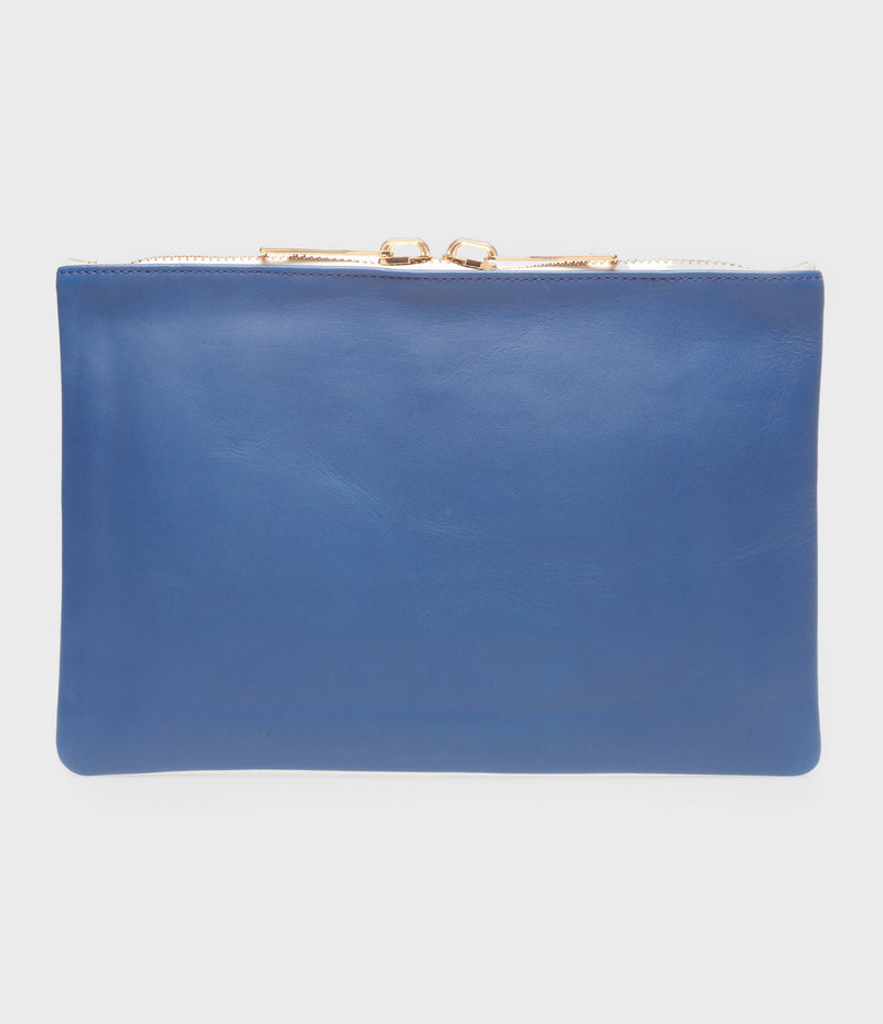 1970-1976 - Pochette Cuir Lisse Bleu Électrique - Femme